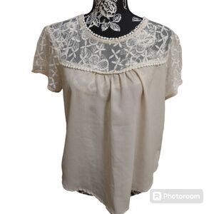 Bongo Vintage Y2K Lace Blouse Whimsigoth Fairycore Boho